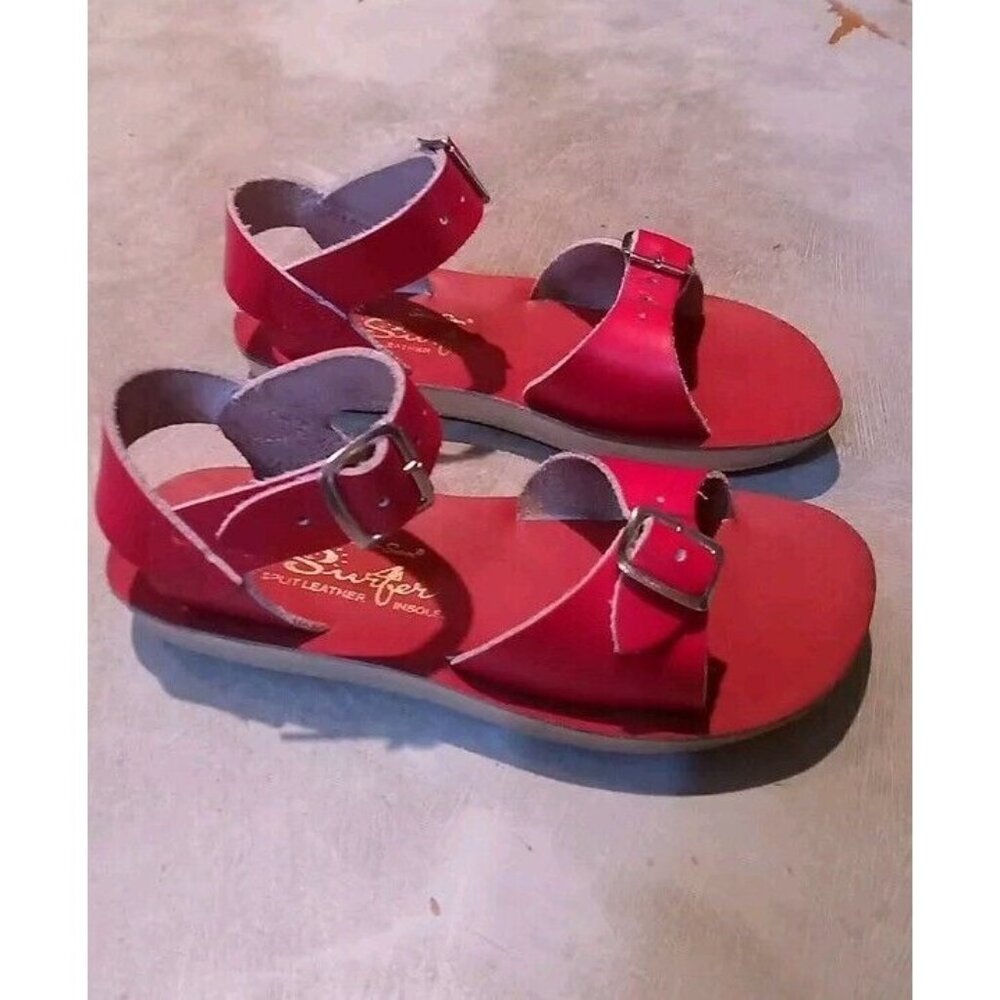 Sun San Surfer Sandals Girls Toddler Size 10 Red